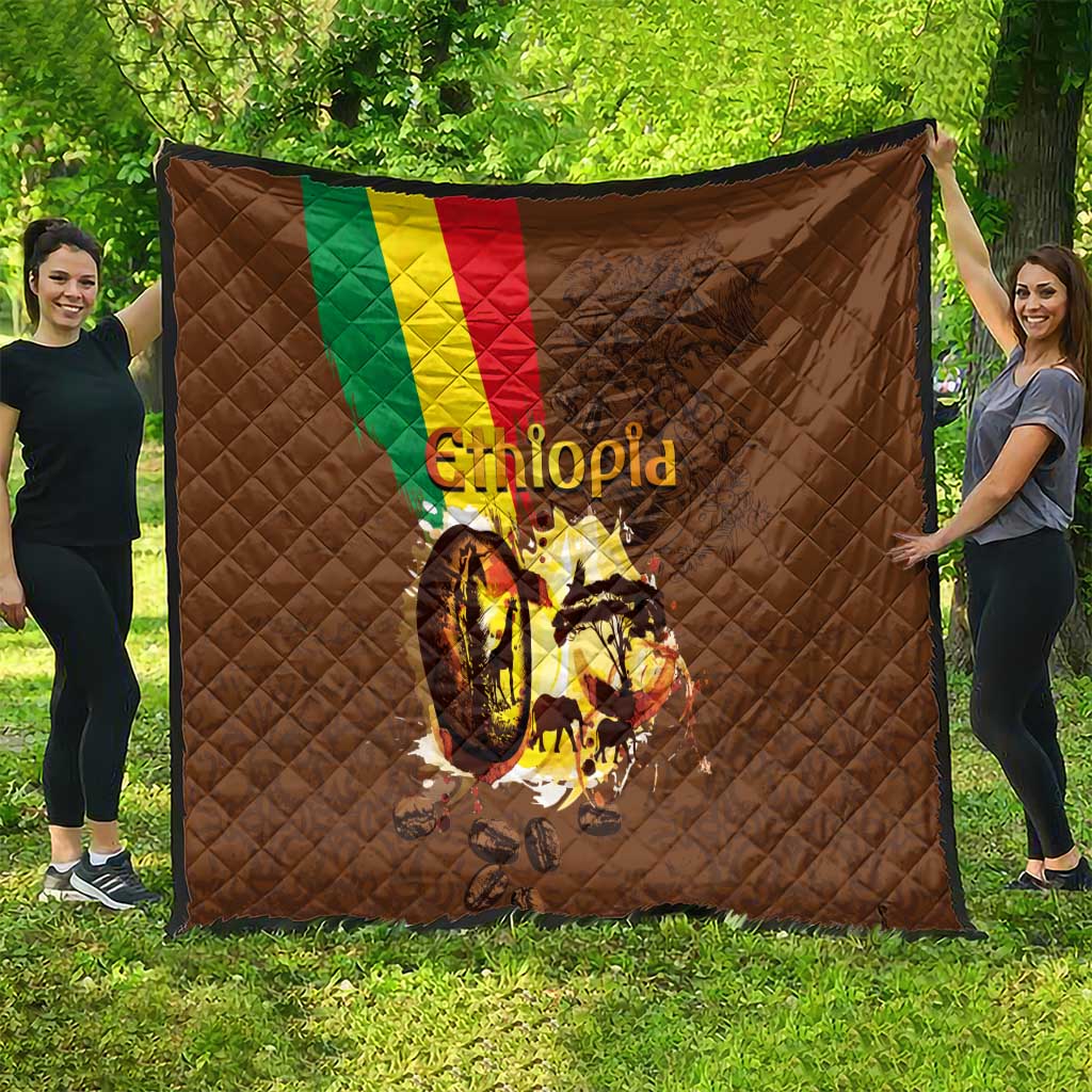 Ethiopia Culture - Proud of Coffee Quilt - Wonder Print Shop