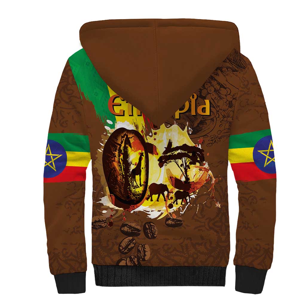 Ethiopia Culture - Proud of Coffee Sherpa Hoodie - Wonder Print Shop