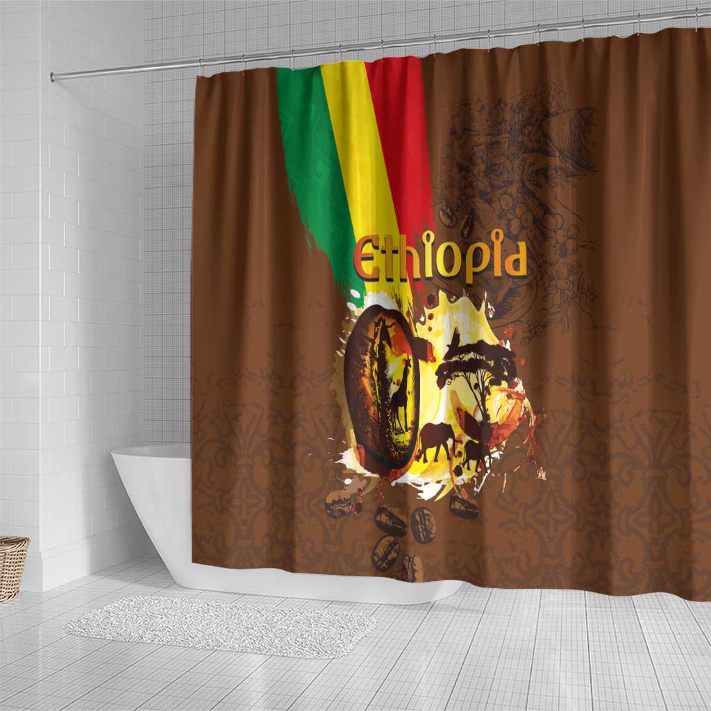 Ethiopia Culture - Proud of Coffee Shower Curtain - Wonder Print Shop