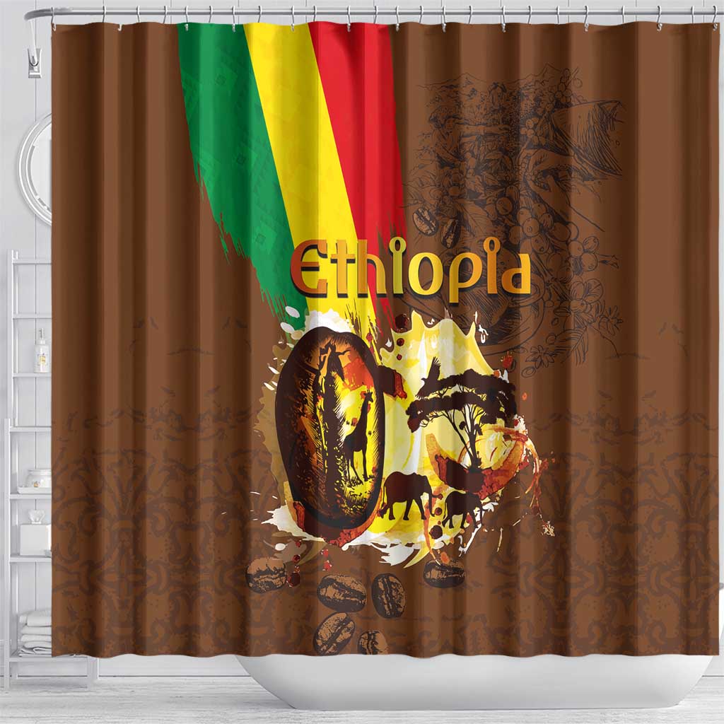 Ethiopia Culture - Proud of Coffee Shower Curtain - Wonder Print Shop