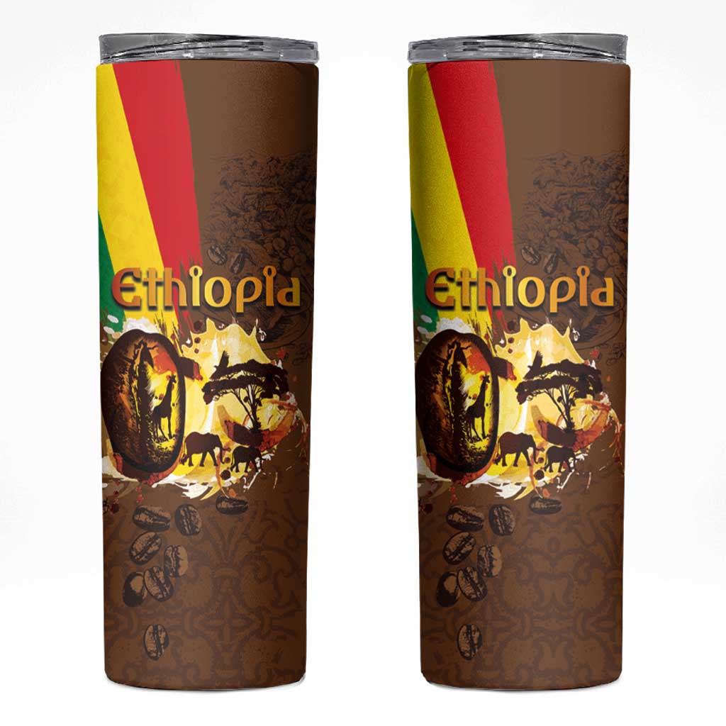 Ethiopia Culture - Proud of Coffee Skinny Tumbler - Wonder Print Shop