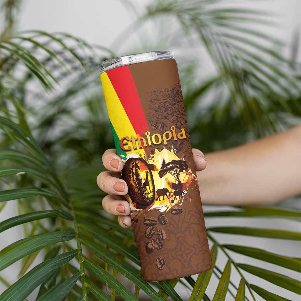 Ethiopia Culture - Proud of Coffee Skinny Tumbler - Wonder Print Shop