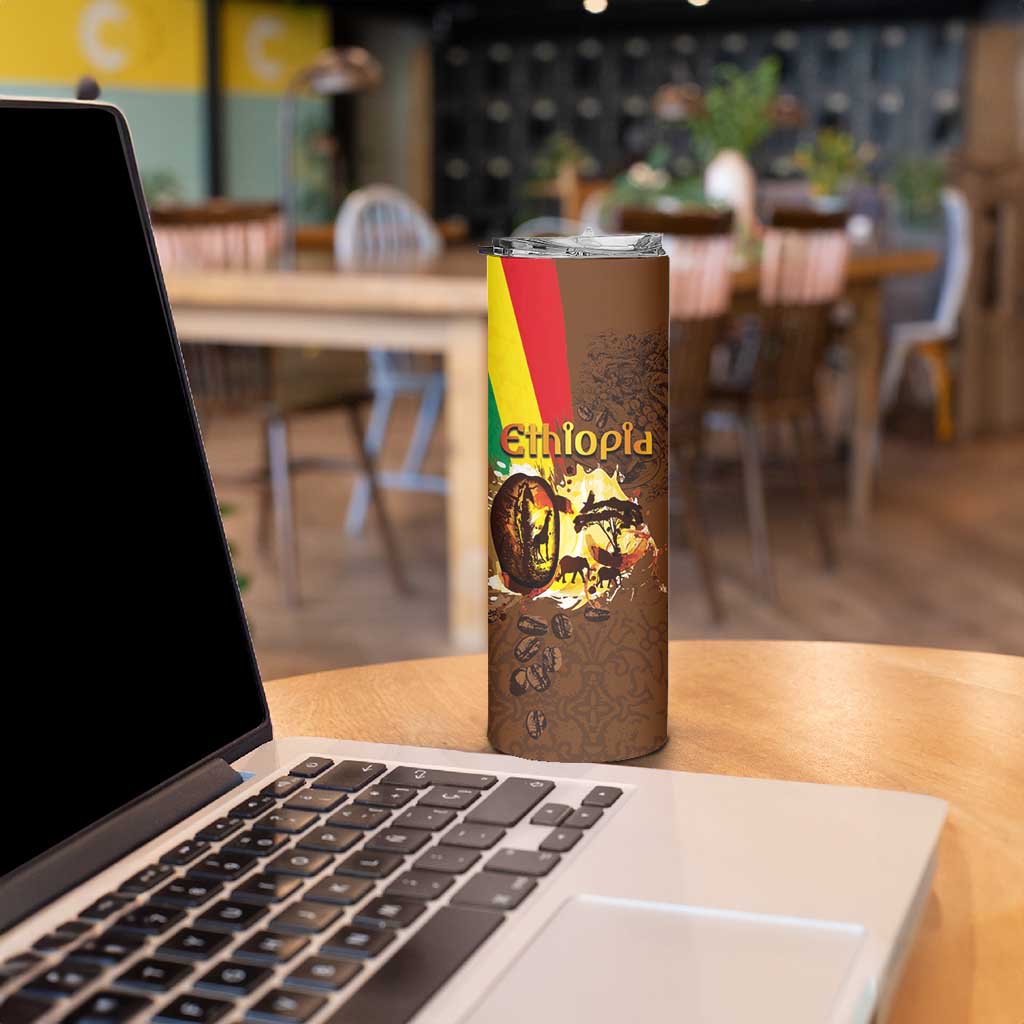 Ethiopia Culture - Proud of Coffee Skinny Tumbler - Wonder Print Shop