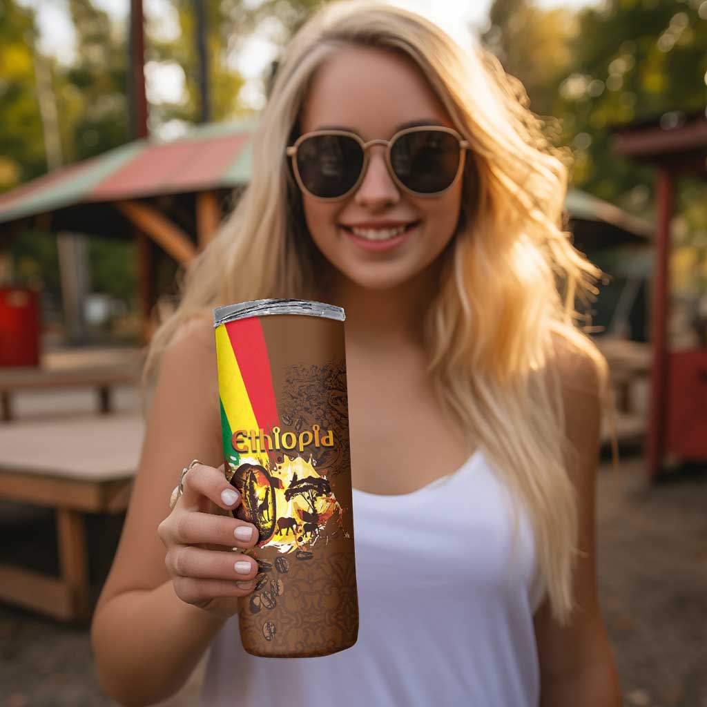 Ethiopia Culture - Proud of Coffee Skinny Tumbler - Wonder Print Shop