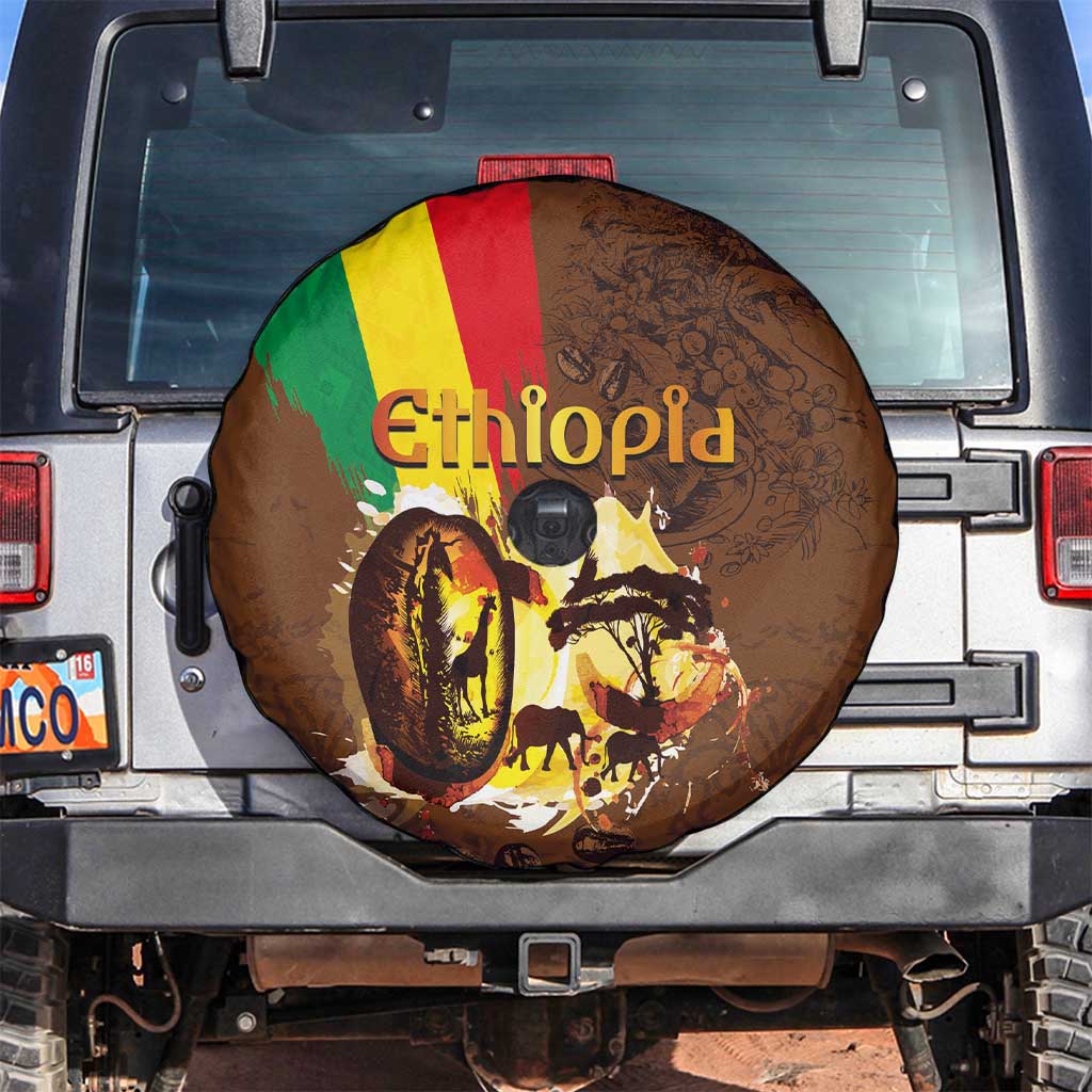 Ethiopia Culture - Proud of Coffee Spare Tire Cover - Wonder Print Shop