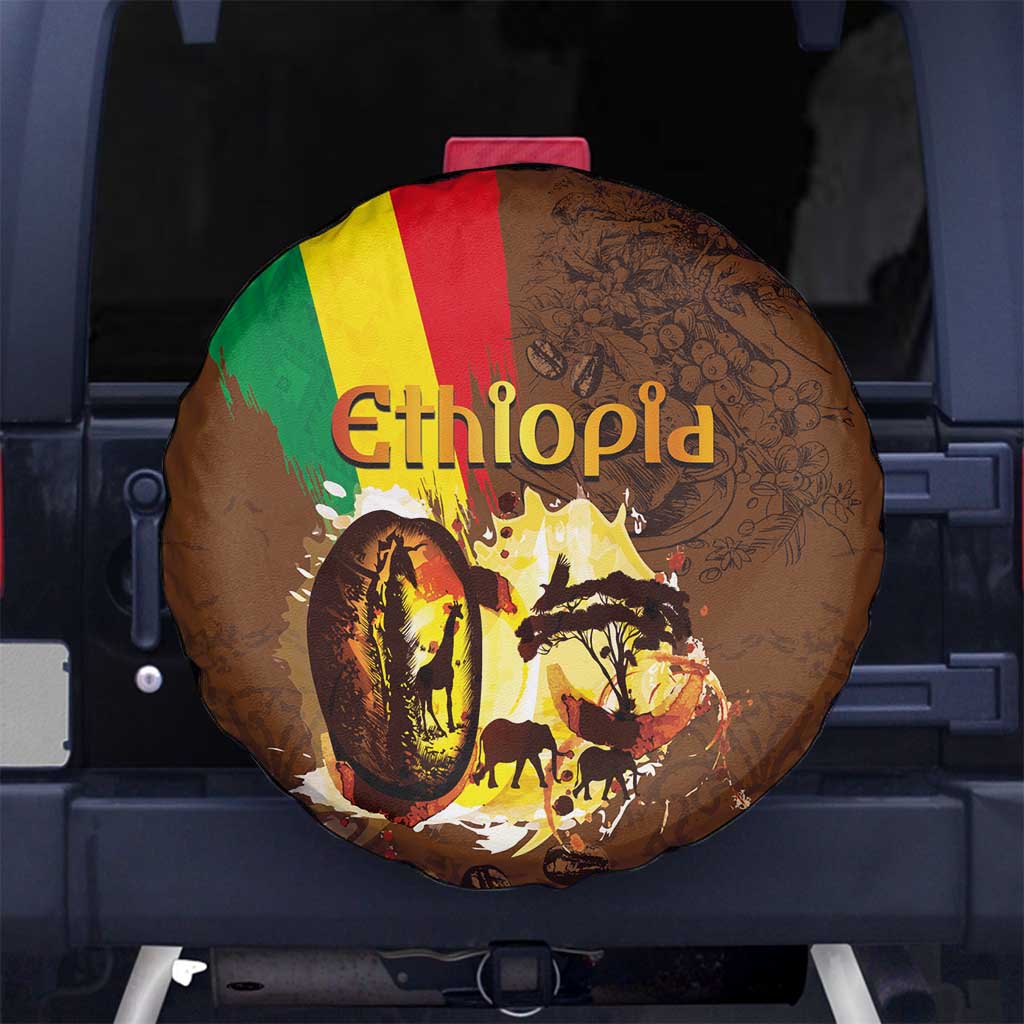 Ethiopia Culture - Proud of Coffee Spare Tire Cover - Wonder Print Shop