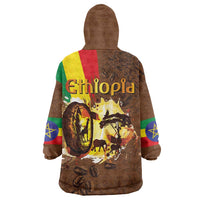 Ethiopia Culture - Proud of Coffee Wearable Blanket Hoodie - Wonder Print Shop