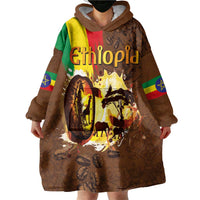 Ethiopia Culture - Proud of Coffee Wearable Blanket Hoodie - Wonder Print Shop