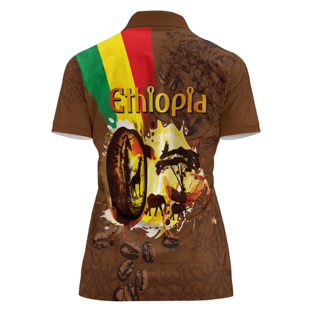 Ethiopia Culture - Proud of Coffee Women Polo Shirt - Wonder Print Shop