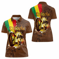 Ethiopia Culture - Proud of Coffee Women Polo Shirt - Wonder Print Shop