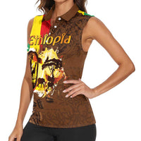 Ethiopia Culture - Proud of Coffee Women Sleeveless Polo Shirt - Wonder Print Shop