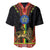 Ethiopia Culture Baseball Jersey Lion of Judah with The Star Seal - Dashiki Style