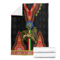 Ethiopia Culture Blanket Lion of Judah with The Star Seal - Dashiki Style