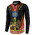 Ethiopia Culture Button Sweatshirt Lion of Judah with The Star Seal - Dashiki Style