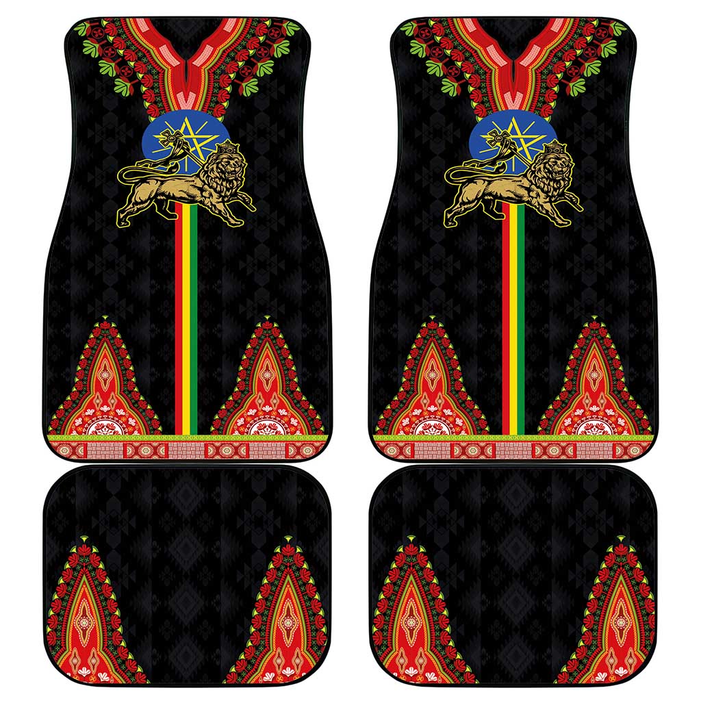 Ethiopia Culture Car Mats Lion of Judah with The Star Seal - Dashiki Style