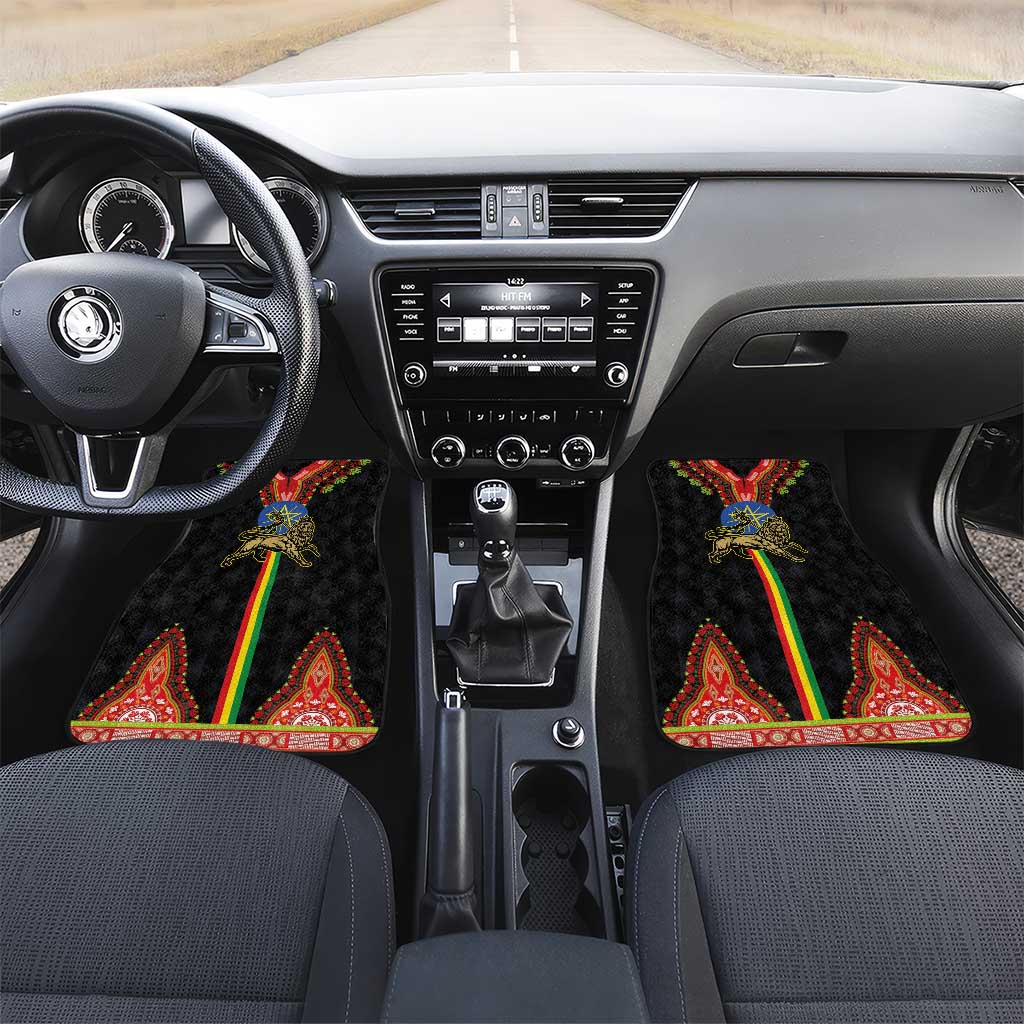 Ethiopia Culture Car Mats Lion of Judah with The Star Seal - Dashiki Style