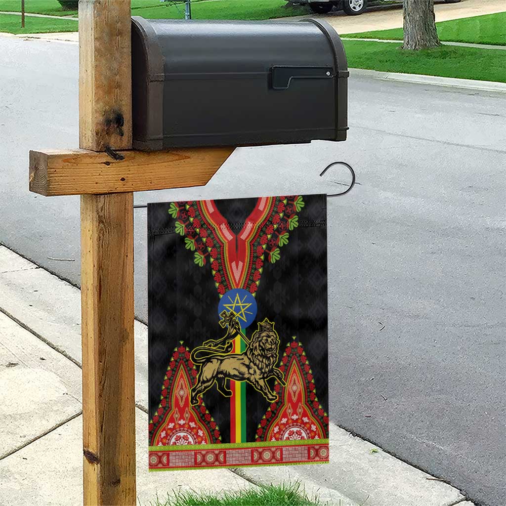 Ethiopia Culture Garden Flag Lion of Judah with The Star Seal - Dashiki Style
