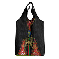 Ethiopia Culture Grocery Bag Lion of Judah with The Star Seal - Dashiki Style