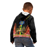 Ethiopia Culture Kid Hoodie Lion of Judah with The Star Seal - Dashiki Style