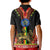 Ethiopia Culture Kid Polo Shirt Lion of Judah with The Star Seal - Dashiki Style