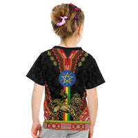 Ethiopia Culture Kid T Shirt Lion of Judah with The Star Seal - Dashiki Style
