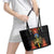 Ethiopia Culture Leather Tote Bag Lion of Judah with The Star Seal - Dashiki Style