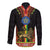 Ethiopia Culture Long Sleeve Button Shirt Lion of Judah with The Star Seal - Dashiki Style