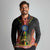Ethiopia Culture Long Sleeve Polo Shirt Lion of Judah with The Star Seal - Dashiki Style