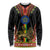 Ethiopia Culture Long Sleeve Shirt Lion of Judah with The Star Seal - Dashiki Style