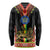 Ethiopia Culture Long Sleeve Shirt Lion of Judah with The Star Seal - Dashiki Style