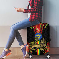 Ethiopia Culture Luggage Cover Lion of Judah with The Star Seal - Dashiki Style