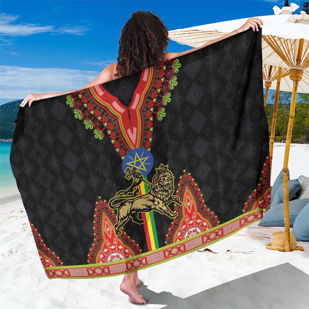Ethiopia Culture Sarong Lion of Judah with The Star Seal - Dashiki Style - Wonder Print Shop