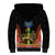 Ethiopia Culture Sherpa Hoodie Lion of Judah with The Star Seal - Dashiki Style - Wonder Print Shop