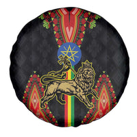 Ethiopia Culture Spare Tire Cover Lion of Judah with The Star Seal - Dashiki Style - Wonder Print Shop