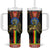 Ethiopia Culture Tumbler With Handle Lion of Judah with The Star Seal - Dashiki Style - Wonder Print Shop