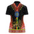Ethiopia Culture Women Polo Shirt Lion of Judah with The Star Seal - Dashiki Style - Wonder Print Shop