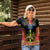Ethiopia Culture Women Polo Shirt Lion of Judah with The Star Seal - Dashiki Style - Wonder Print Shop