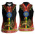 Ethiopia Culture Women Sleeveless Polo Shirt Lion of Judah with The Star Seal - Dashiki Style - Wonder Print Shop