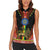 Ethiopia Culture Women Sleeveless Polo Shirt Lion of Judah with The Star Seal - Dashiki Style - Wonder Print Shop