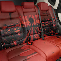 Halloween Nightmare Back Car Seat Cover Pumpkin-faced Jack O Lantern With a Scary Smile Blood Vibe - Wonder Print Shop