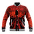 Halloween Nightmare Baseball Jacket Pumpkin-faced Jack O Lantern With a Scary Smile Blood Vibe - Wonder Print Shop