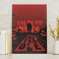 Halloween Nightmare Canvas Wall Art Pumpkin-faced Jack O Lantern With a Scary Smile Blood Vibe - Wonder Print Shop