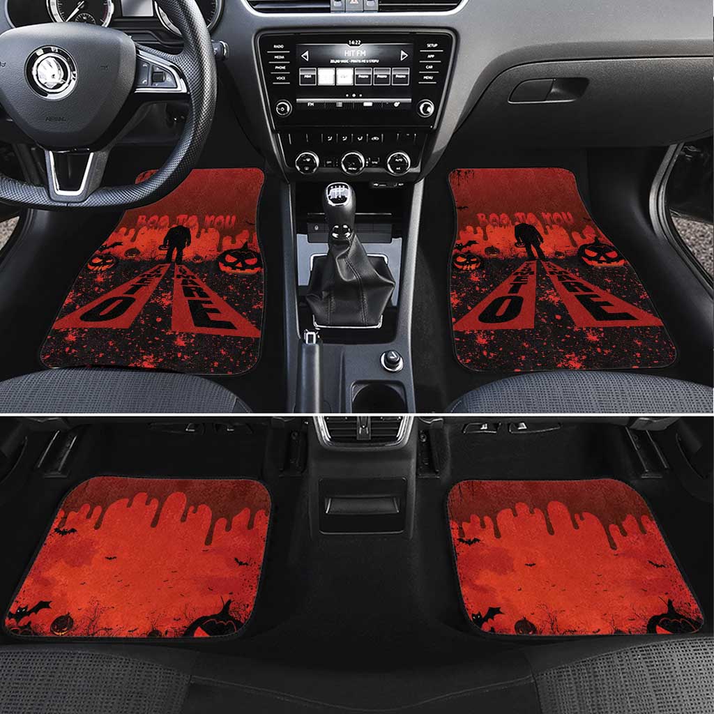 Halloween Nightmare Car Mats Pumpkin-faced Jack O Lantern With a Scary Smile Blood Vibe - Wonder Print Shop