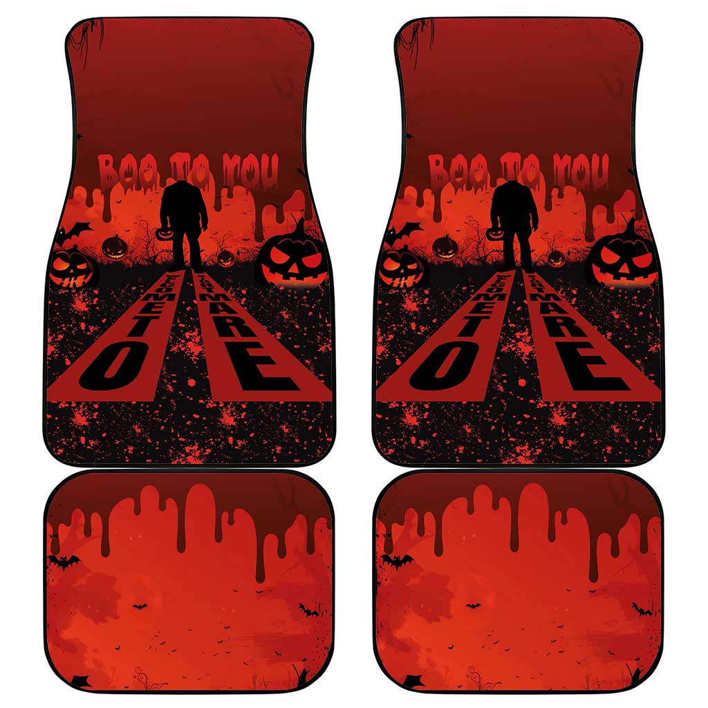 Halloween Nightmare Car Mats Pumpkin-faced Jack O Lantern With a Scary Smile Blood Vibe - Wonder Print Shop