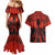 Halloween Nightmare Couples Matching Mermaid Dress and Hawaiian Shirt Pumpkin-faced Jack O Lantern With a Scary Smile Blood Vibe - Wonder Print Shop