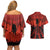 Halloween Nightmare Couples Matching Off Shoulder Short Dress and Hawaiian Shirt Pumpkin-faced Jack O Lantern With a Scary Smile Blood Vibe - Wonder Print Shop