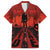 Halloween Nightmare Family Matching Off Shoulder Short Dress and Hawaiian Shirt Pumpkin-faced Jack O Lantern With a Scary Smile Blood Vibe - Wonder Print Shop