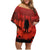 Halloween Nightmare Family Matching Off Shoulder Short Dress and Hawaiian Shirt Pumpkin-faced Jack O Lantern With a Scary Smile Blood Vibe - Wonder Print Shop