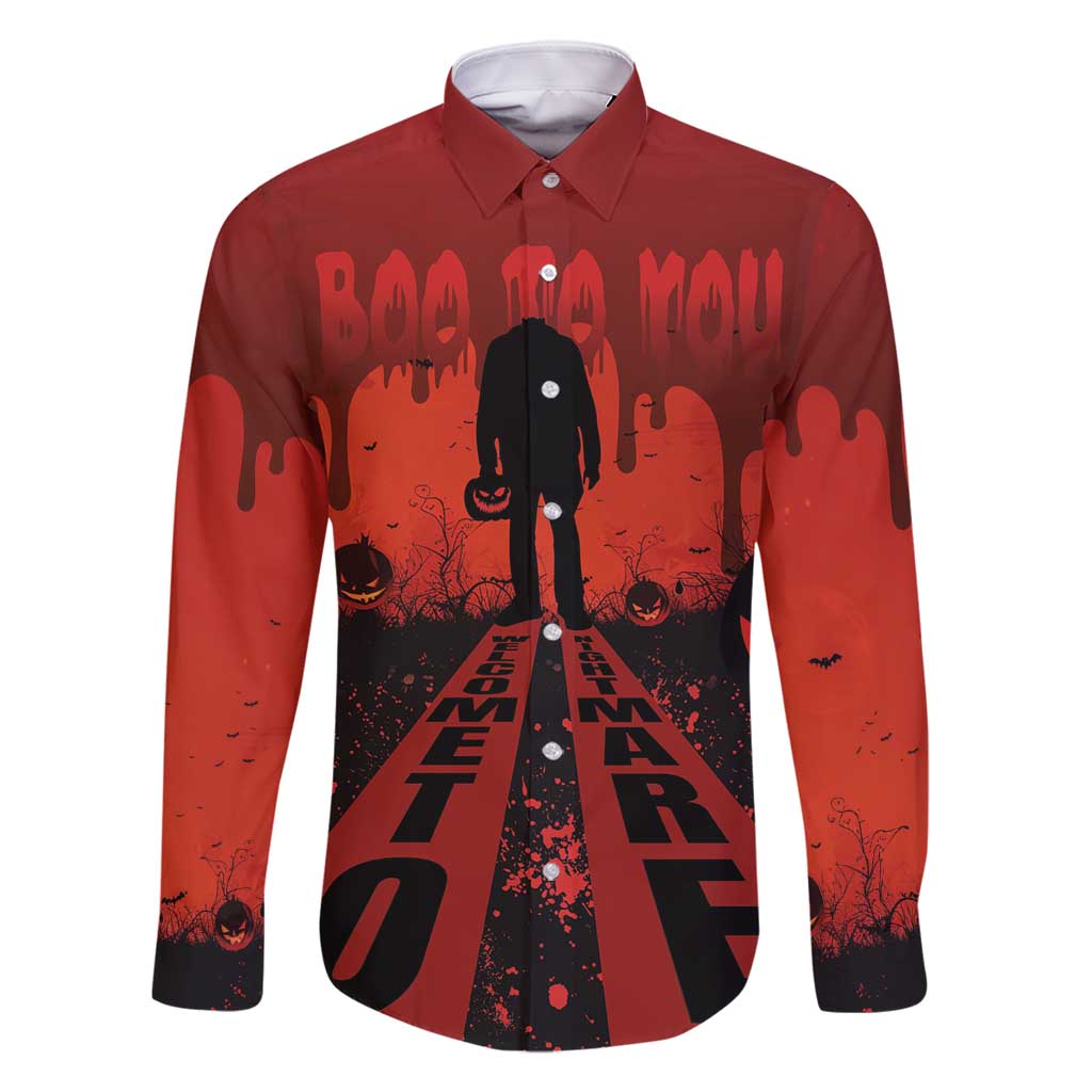 Halloween Nightmare Family Matching Tank Maxi Dress and Hawaiian Shirt Pumpkin-faced Jack O Lantern With a Scary Smile Blood Vibe - Wonder Print Shop