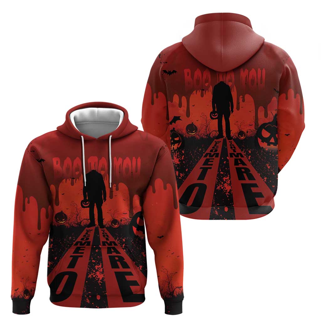 Halloween Nightmare Hoodie Pumpkin-faced Jack O Lantern With a Scary Smile Blood Vibe - Wonder Print Shop